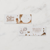 Koffiezand en -bonen mini visitekaartje (Voorkant / Achterkant)