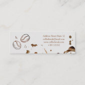 Koffiezand en -bonen mini visitekaartje (Achterkant)