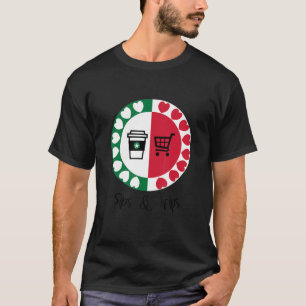 Koffiezegels en winkelritten t-shirt