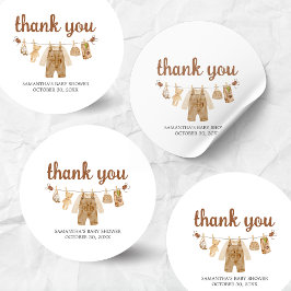 koffiezetapparaat-Baby shower Ronde Sticker