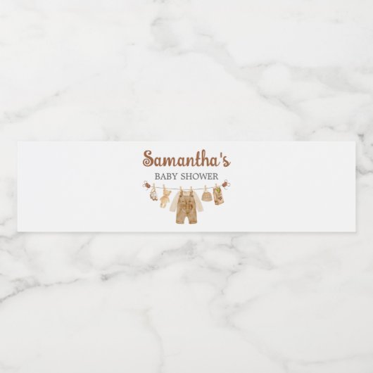 koffiezetapparaat-Baby shower Waterfles Etiket (Enkel label)