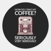 Koffiezetapparaat Ronde Sticker (Voorkant)