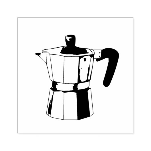 Koffiezetapparaat Rubberstempel (Afrduk)