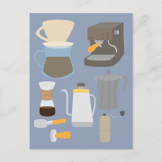 Koffiezetapparatuur Briefkaart (Voorkant)