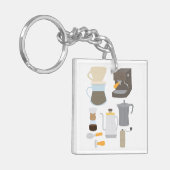 Koffiezetapparatuur Sleutelhanger (Voorkant Links)