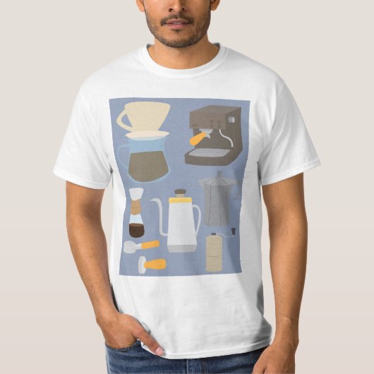 Koffiezetapparatuur T-shirt (Voorkant)