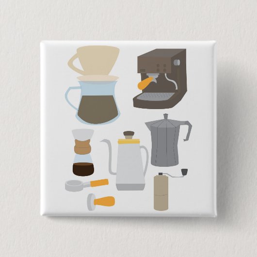 Koffiezetapparatuur Vierkante Button 5,1 Cm (Voorkant)