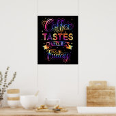 Koffiezetprogramma's beter op vrijdagelijke prijso poster (Keuken)