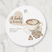 Koffiezetsel Baby shower Bedankjes Labels (Voorkant)