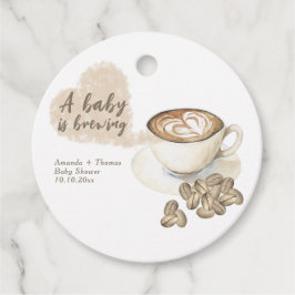 Koffiezetsel Baby shower Bedankjes Labels
