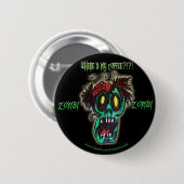 koffiezombie ronde button 5,7 cm (Voorkant /achterkant)