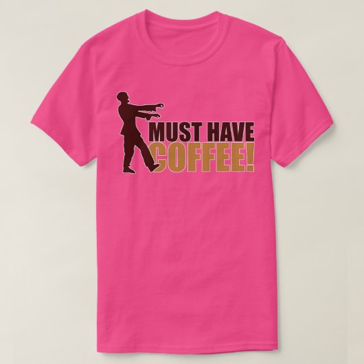 Koffiezombie T-shirt (Design voorkant)