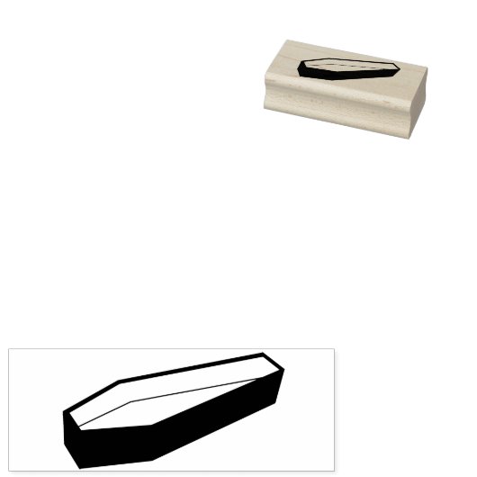 Koffine van kunstzegel van Dracula silhouette Rubberstempel (Gestempeld)