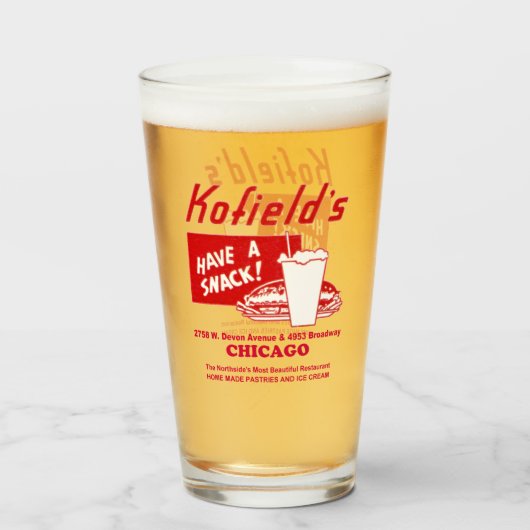 Kofield's Restaurant, Chicago Glas (Voorkant gevuld)