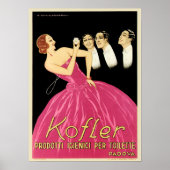 KOFLER Italy Cosmetics Perfume Lotion Cream Ad Poster (Voorkant)