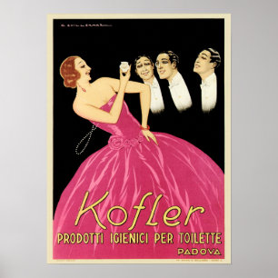 KOFLER Italy Cosmetics Perfume Lotion Cream Ad Poster