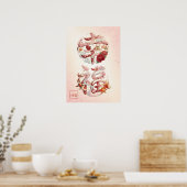 Kofuku: Calligraphy "Happiness"260020222 Poster (Keuken)