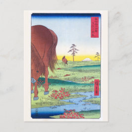 Kogane Plain in Shimō sa Province | Hiroshige | Briefkaart