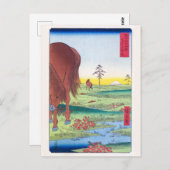 Kogane Plain in Shimō sa Province | Hiroshige | Briefkaart (Voorkant / Achterkant)
