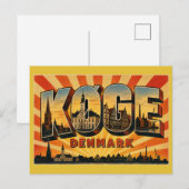 Køge Denemarken Oude Stad Briefkaart (Voorkant / Achterkant)