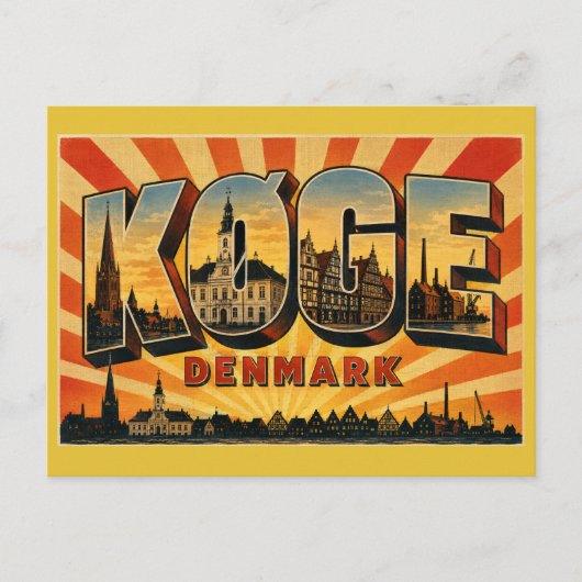 Køge Denemarken Oude Stad Briefkaart (Voorkant)
