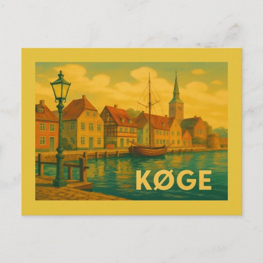 Køge Denemarken oude stad Briefkaart (Voorkant)