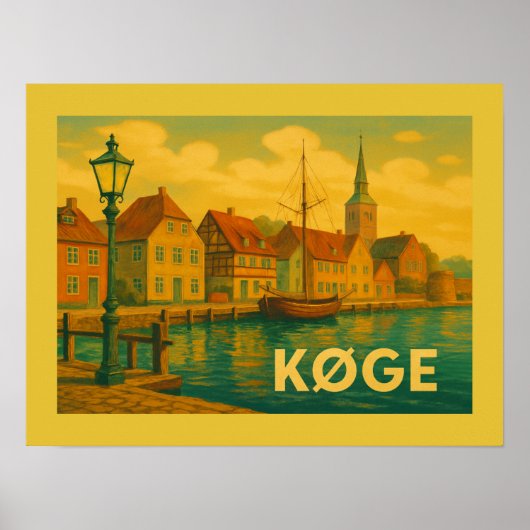 Køge Denemarken oude stad Poster (Voorkant)