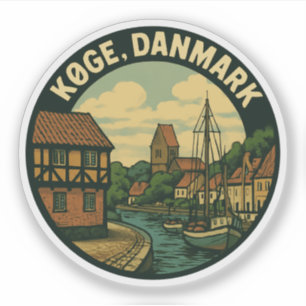 Køge Denemarken oude stad Sticker