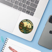 Køge Denemarken oude stad Sticker (Laptop met iPhone)