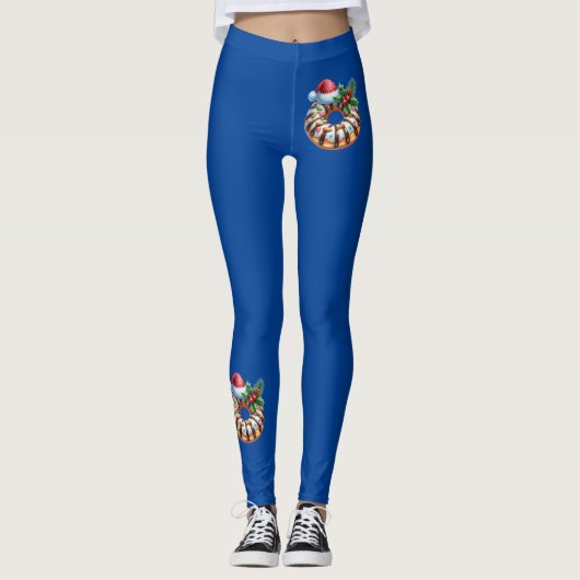 Kogel donut christmas leggings (Voorkant)