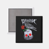 Kogel Funny For My Valentine Schedel Rozen  Magneet (Voorkant / Achterkant)