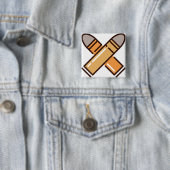 kogel vierkante button 5,1 cm (In situ)