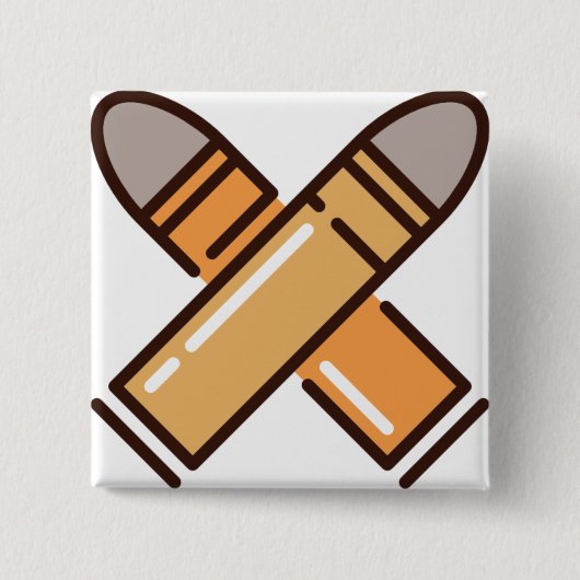 kogel vierkante button 5,1 cm (Voorkant)