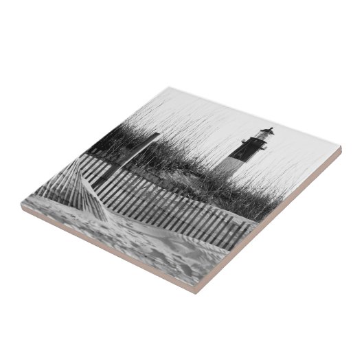 Kogelafsluiters en vuurtoren tegeltje (Zijkant)