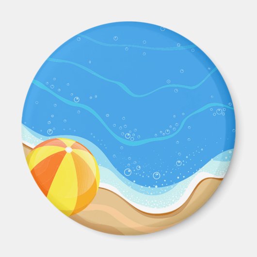 Kogelbal aan de strand magneet (Voorkant)