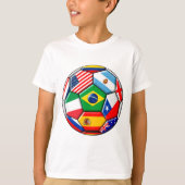 Kogelbal met vlaggen t-shirt (Voorkant)