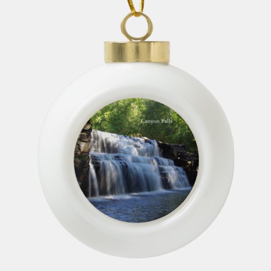 Kogelbal- of snowflake-Herfsten Keramische Bal Ornament (Voorkant)