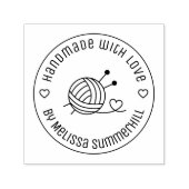 Kogelbal van de Knitting Yarn Craft Handmade with  Zelfinktende Stempel (Design)