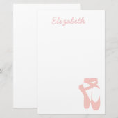 Kogelballetschoenen, balletdanser briefpapier (Voorkant / Achterkant)