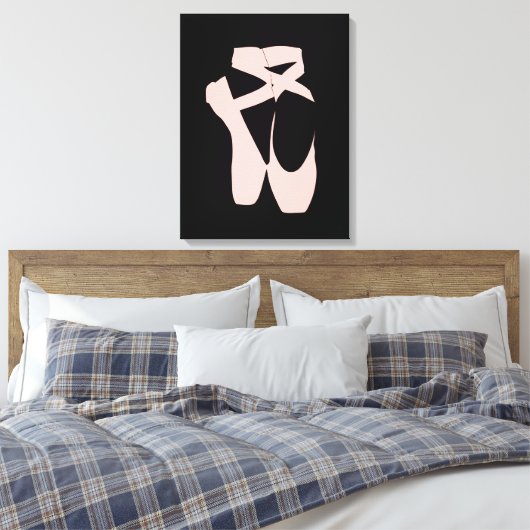Kogelballetschoenen, balletdanser canvas afdruk (Insitu (Slaapkamer))