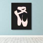 Kogelballetschoenen, balletdanser canvas afdruk (Insitu (Houten vloer))