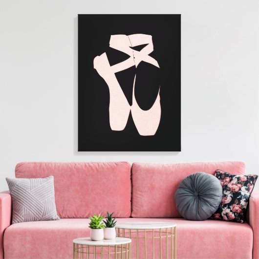 Kogelballetschoenen, balletdanser canvas afdruk (Insitu (Woonkamer))