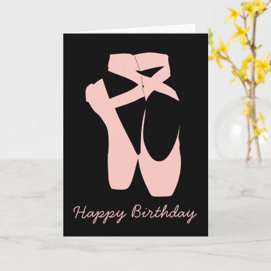 Kogelballetschoenen, balletdanser kaart (Gele Bloem)