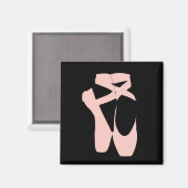 Kogelballetschoenen, balletdanser magneet (Voorkant / Achterkant)