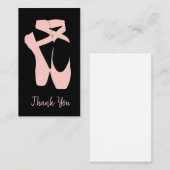 Kogelballetschoenen, balletdanser notitiekaartje (Voorkant / Achterkant)