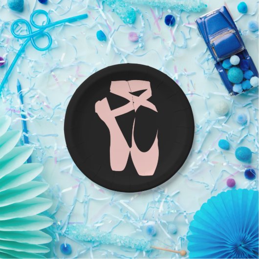 Kogelballetschoenen, balletdanser papieren bordje (Feest)