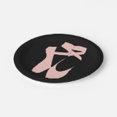 Kogelballetschoenen, balletdanser papieren bordje (Gekanteld)