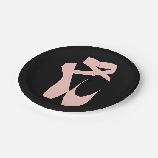 Kogelballetschoenen, balletdanser papieren bordje (Gekanteld)