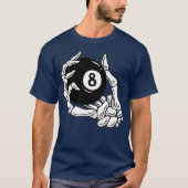 Kogelbiljarten 8 kogel t-shirt (Voorkant)