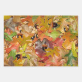 Kogelbladeren en -eikels inpakpapier vel (Voorkant 3)